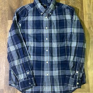 Ralph Lauren Navy and White Plaid Shirt